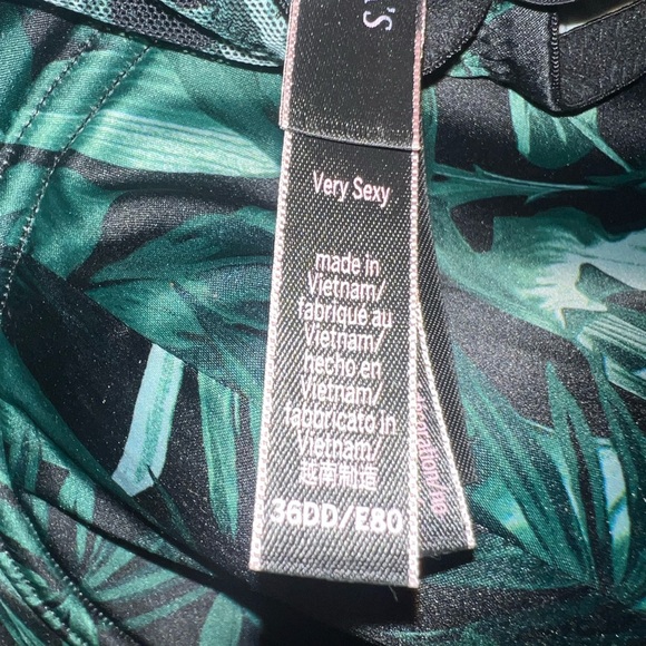 Victoria Secret 36DD Very Sexy Green Shine Strap Rhinestone Corset - Picture 8 of 8